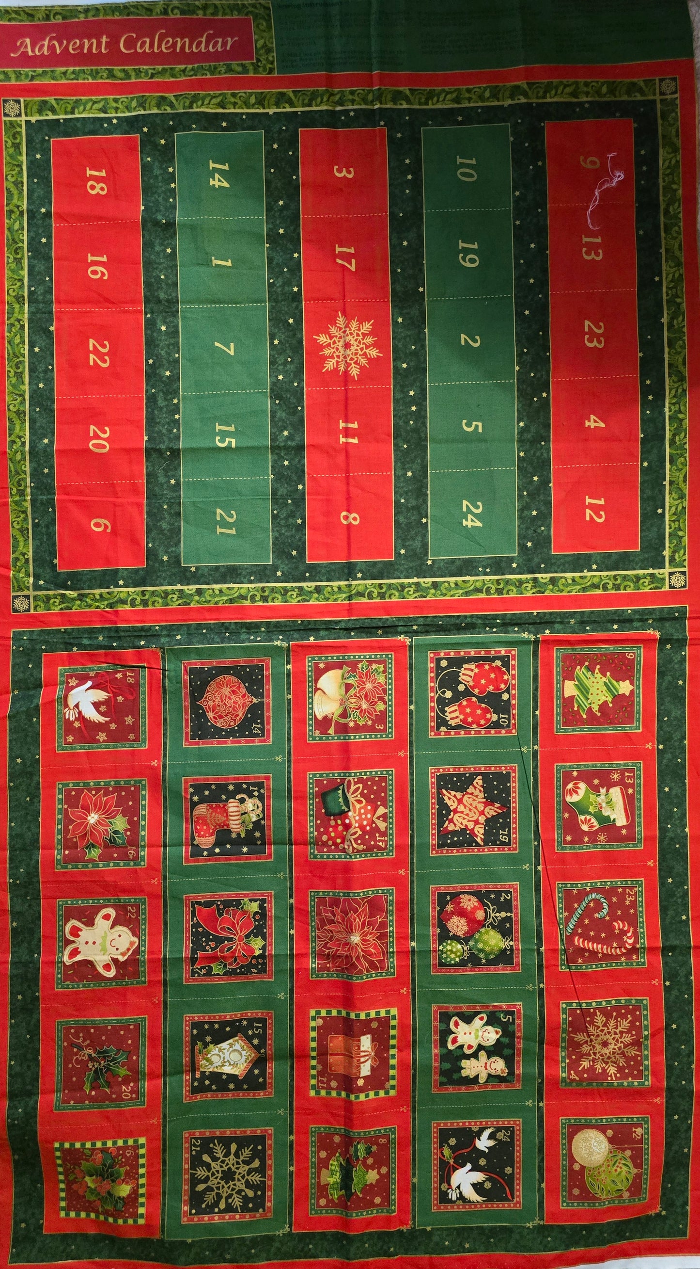 Advent Calendar Panel - Season's Greeting by Fabri-Quilt, Inc #103-518
