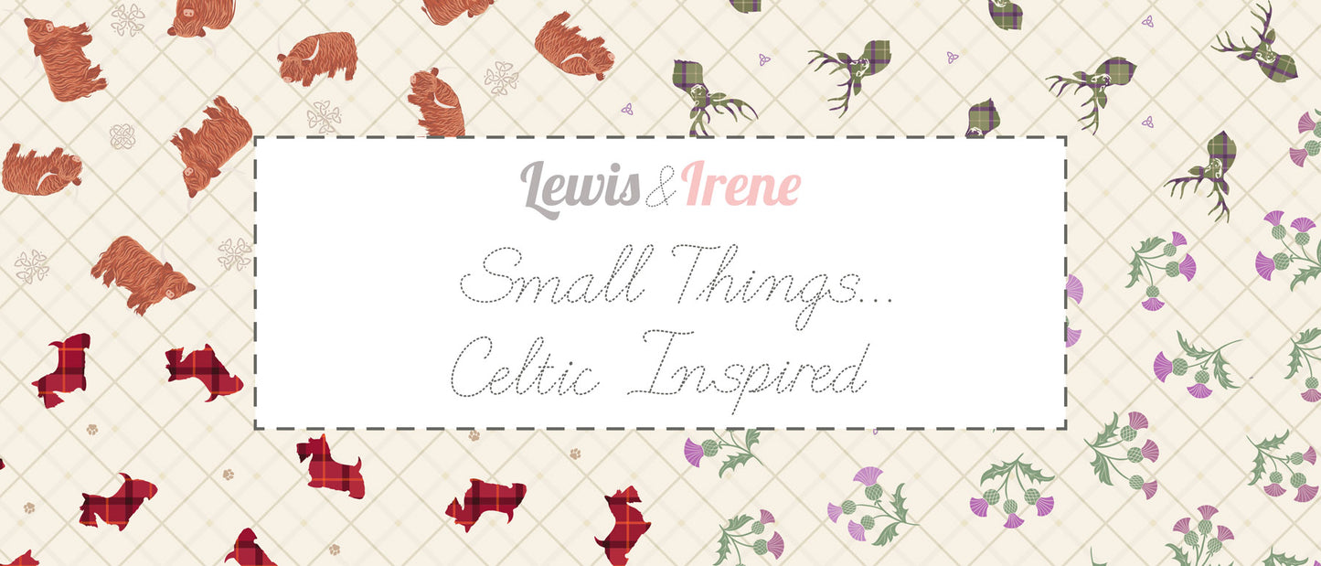 SMALL THINGS, CELTIC INSPIRED Cushion Panel - From Lewis and Irene - Code SM70