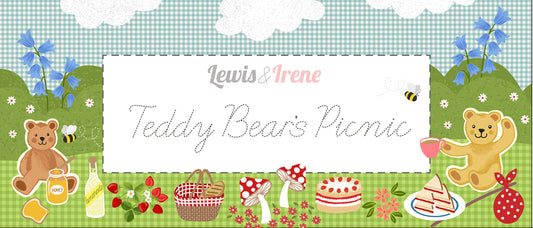 Teddy Bear's Picnic - Bunting Panel Code A818 - From Lewis and Irene
