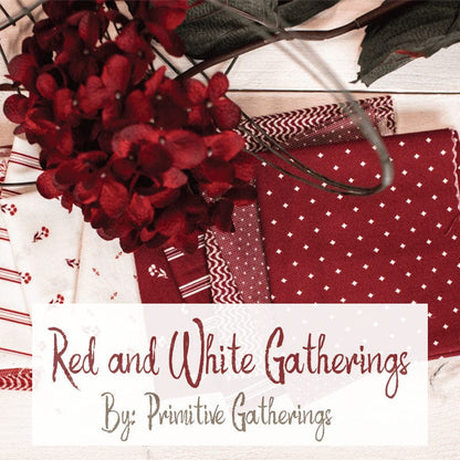 RED AND WHITE GATHERINGS - Layer Cake - Moda Fabric Code LC49190