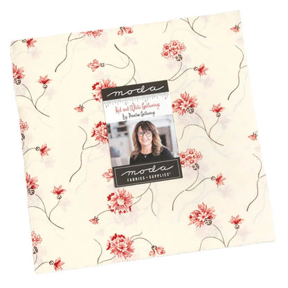 RED AND WHITE GATHERINGS - Layer Cake - Moda Fabric Code LC49190