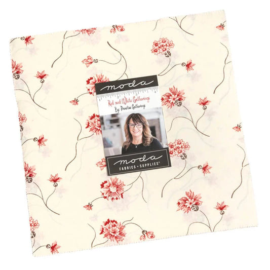 RED AND WHITE GATHERINGS - Layer Cake - Moda Fabric Code LC49190
