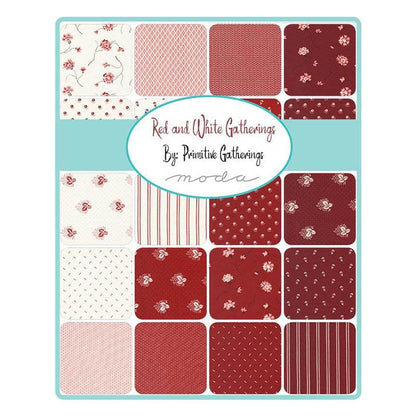 RED AND WHITE GATHERINGS - Layer Cake - Moda Fabric Code LC49190