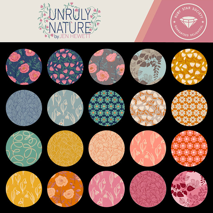 Charm Pack - UNRULY NATURE - Moda Stock Code RS6009PP RUBY STAR SOCIETY